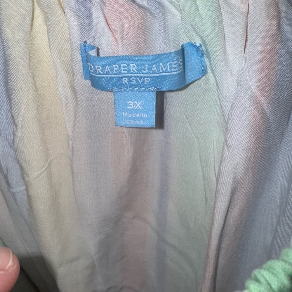 NWT DRAPER JAMES RSVP Off Shoulder Ruffle Sleeve Midi Dress Size 3X - Picture 4 of 11